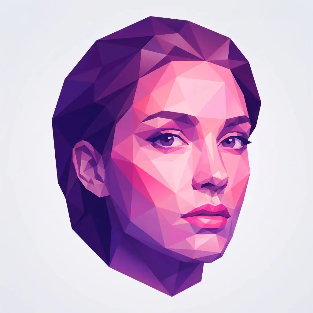 Portret low poly