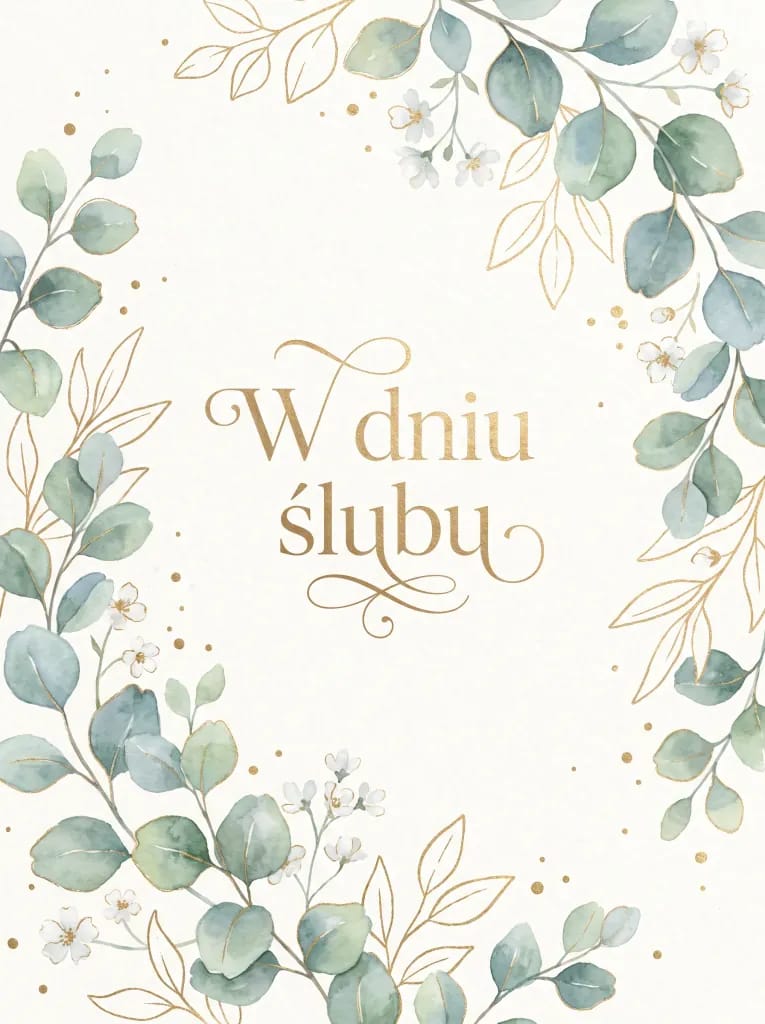 Elegancka kartka ślubna