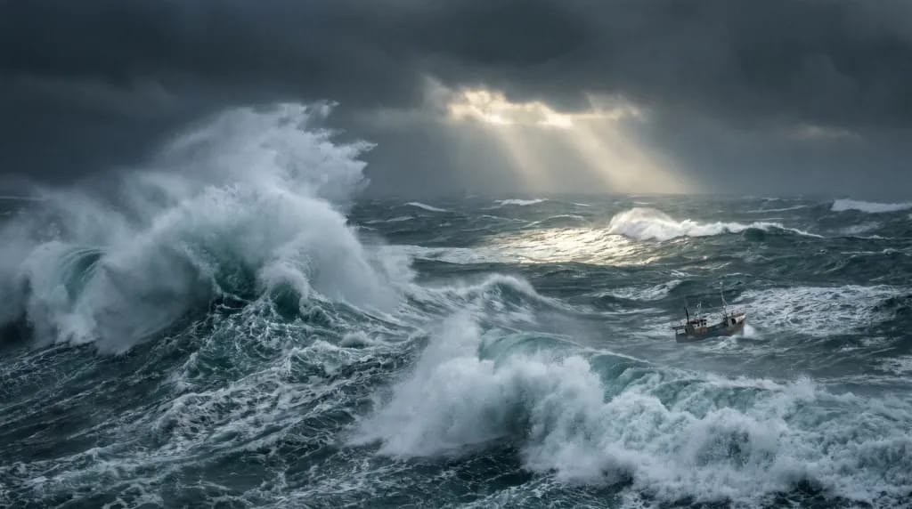 Wzburzony ocean