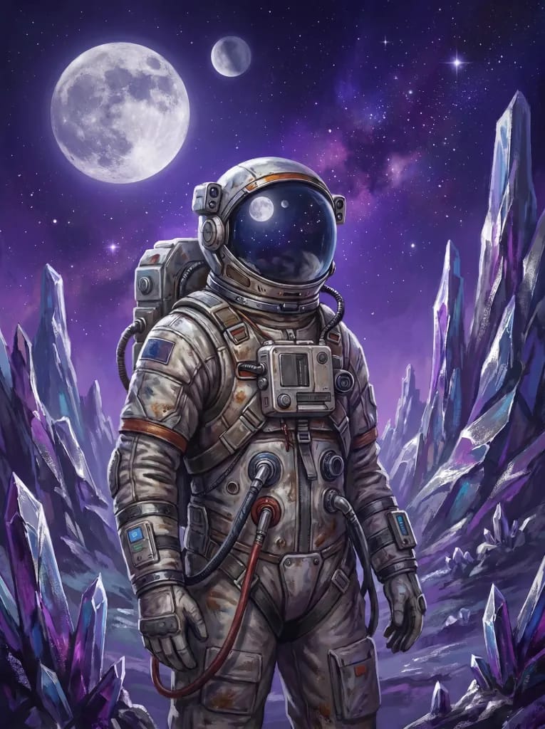 Astronauta na planecie