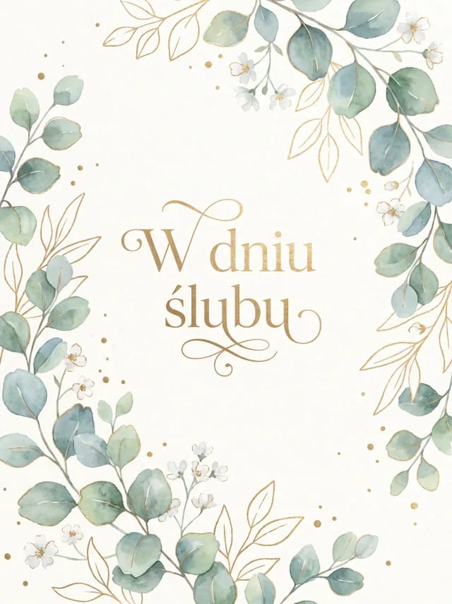 Elegancka kartka ślubna