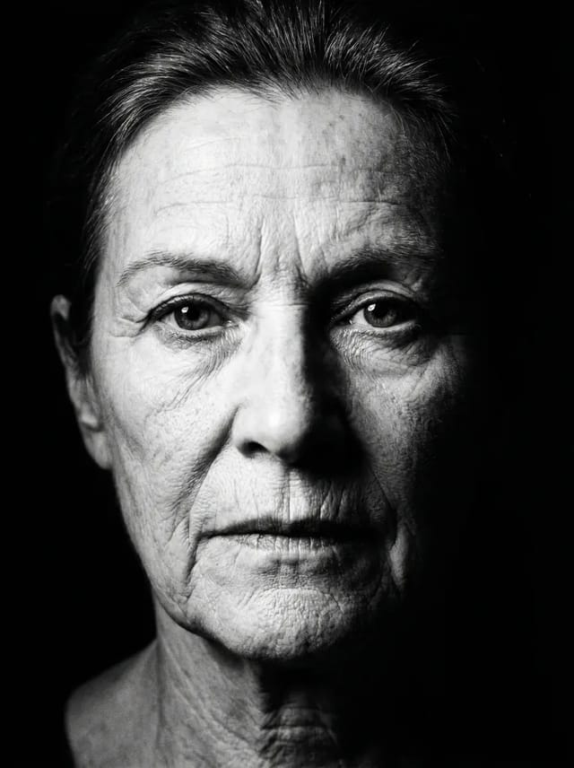 Portret czarno-biały
