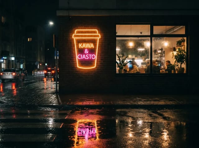 Neon kawiarnia