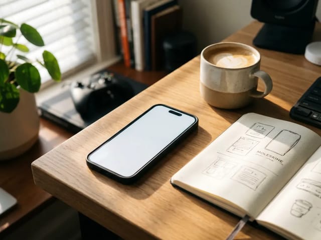 Smartfon na biurku