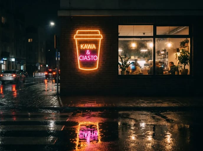 Neon kawiarnia
