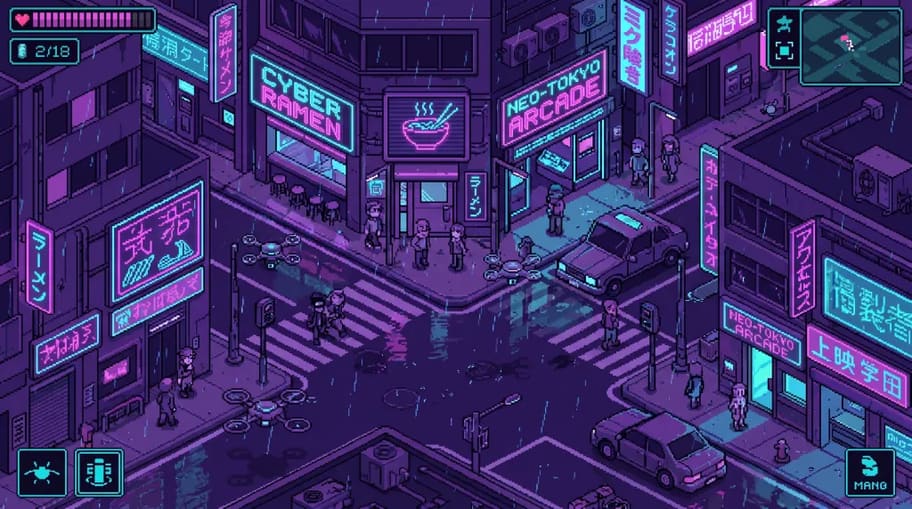 Pixel art miasto